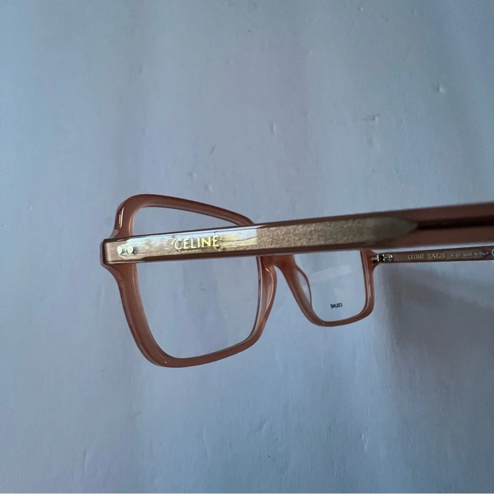 CELINE CL500761 074 SQUARE EYEGLASS FRAMES PINK/BLUSH  NEW